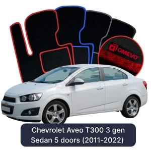 Velúrové autokoberce OMEVO pre Chevrolet Aveo T300 3 gen Sedan 5 dverí (2011-2022)