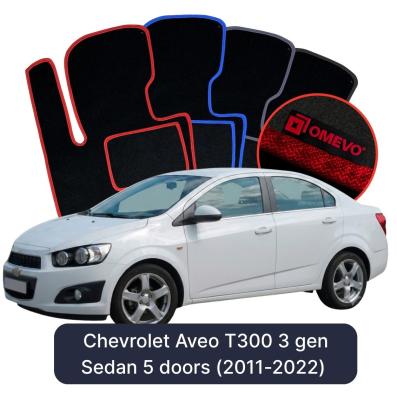 Velúrové autokoberce OMEVO pre Chevrolet Aveo T300 3 gen Sedan 5 dverí (2011-2022)