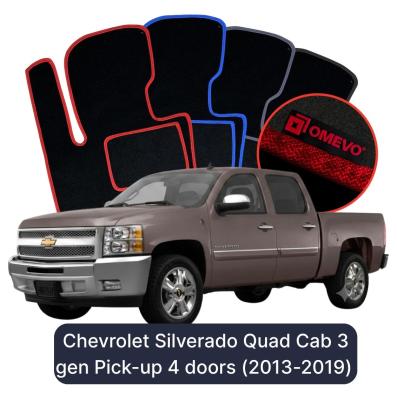 Velúrové autokoberce OMEVO pre Chevrolet Silverado Quad Cab 3. generácia Pick-up 4 dvere (2013-2019)