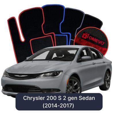 Velúrové autokoberce OMEVO pre Chrysler 200 S 2 gen Sedan (2014-2017)