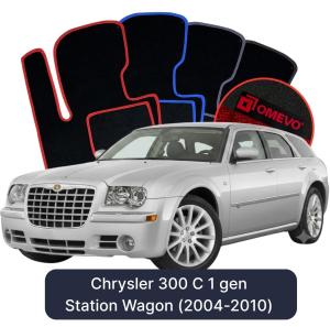 Velúrové autokoberce OMEVO pre Chrysler 300 C 1 gen Kombi (2004-2010)