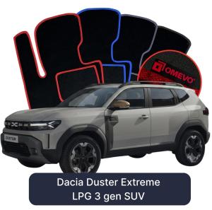 Velúrové autokoberce OMEVO pre Dacia Duster Extreme LPG  3 gen SUV (2024-2025)