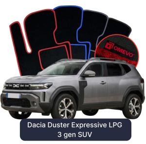 Velúrové autokoberce OMEVO pre Dacia Duster Expressive LPG  3 gen SUV (2024-2025)