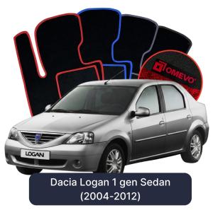 Velúrové autokoberce OMEVO pre Dacia Logan 1 gen Sedan (2004-2012)