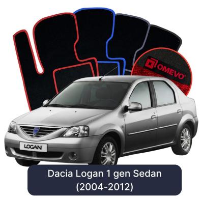 Velúrové autokoberce OMEVO pre Dacia Logan 1 gen Sedan (2004-2012)