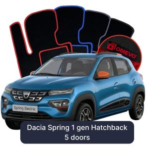 Velúrové autokoberce OMEVO pre Dacia Spring 1 gen Hatchback 5 dverí (2021-2025)