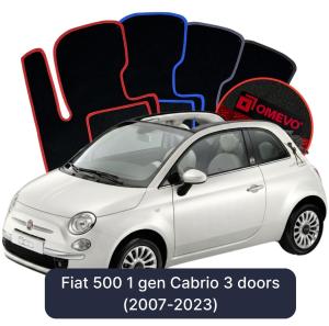 Velúrové autokoberce OMEVO pre Fiat 500 1. generácia Cabrio 3 dvere (2007-2023)
