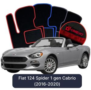 Velúrové autokoberce OMEVO pre Fiat 124 Spider 1 gen Cabrio (2016-2020)