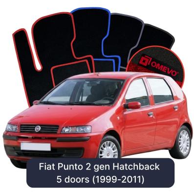 Velúrové autokoberce OMEVO pre Fiat Punto 2 gen Hatchback 5 dverí (1999-2011)