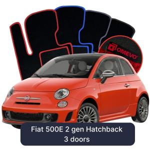 Velúrové autokoberce OMEVO pre Fiat 500E 2 gen Hatchback 3 dvere (2020-2025)