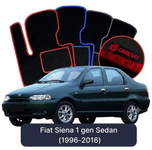 Velúrové autokoberce OMEVO pre Fiat Siena 1 gen Sedan (1996-2016)