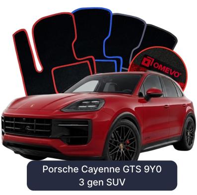 Velúrové autokoberce OMEVO pre Porsche Cayenne GTS 9Y0 3 gen SUV (2018-2026)