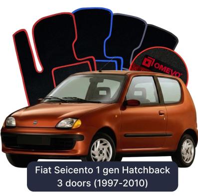 Velúrové autokoberce OMEVO pre Fiat Seicento 1 gen Hatchback 3 dvere (1997-2010)