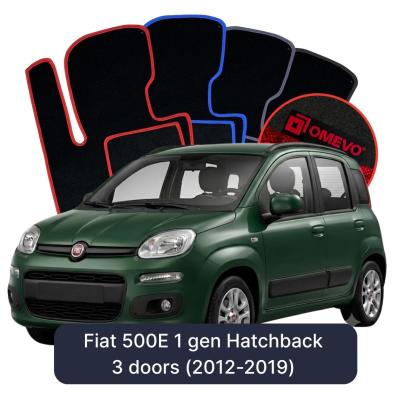 Velúrové autokoberce OMEVO pre Fiat 500E 1 gen Hatchback 3 dvere (2012-2019)