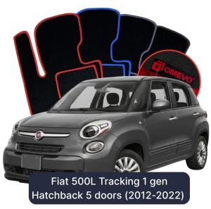 Velúrové autokoberce OMEVO pre Fiat 500L Tracking 1 gen Hatchback 5 dverí (2012-2022)