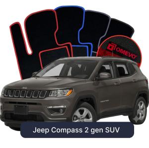 Velúrové autokoberce OMEVO pre Jeep Compass 2 gen SUV (2016-2026)