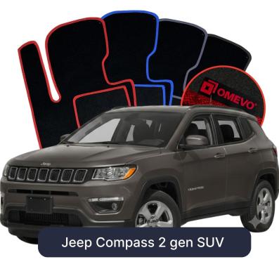 Velúrové autokoberce OMEVO pre Jeep Compass 2 gen SUV (2016-2026)