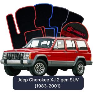 Velúrové autokoberce OMEVO pre Jeep Cherokee XJ 2 gen SUV (1983-2001)