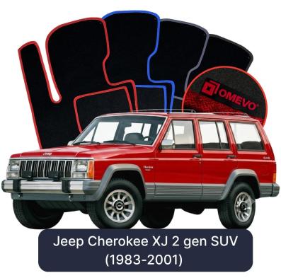 Velúrové autokoberce OMEVO pre Jeep Cherokee XJ 2 gen SUV (1983-2001)