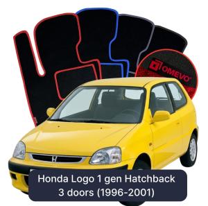 Velúrové autokoberce OMEVO pre Honda Logo 1 gen Hatchback 3 dvere (1996-2001)