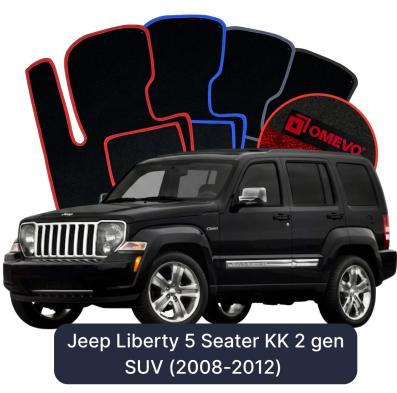 Velúrové autokoberce OMEVO pre Jeep Liberty 5-miestny KK 2 gen SUV (2008-2012)