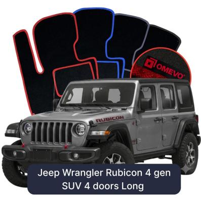 Velúrové autokoberce OMEVO pre Jeep Wrangler Rubicon 4 gen SUV 4 dvere (2020-2025)