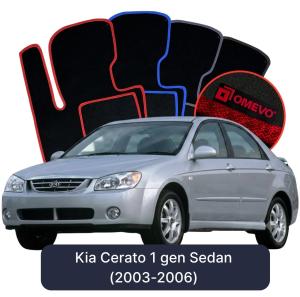 Velúrové autokoberce OMEVO pre Kia Cerato 1 gen Sedan (2003-2006)
