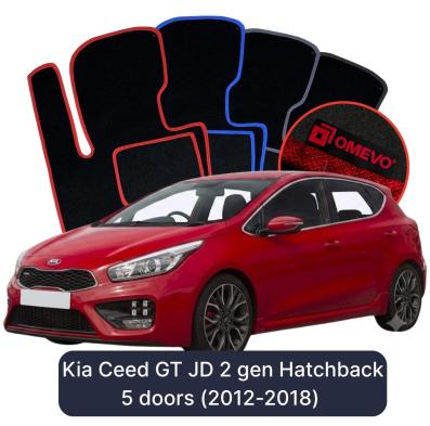 Velúrové autokoberce OMEVO pre Kia Ceed GT JD 2 gen Hatchback 5 dverí  (2012-2018)