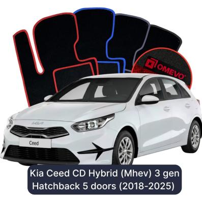 Velúrové autokoberce OMEVO pre Kia Ceed CD Hybrid(Mhev) 3 gen Hatchback 5 dverí (2018-2025)