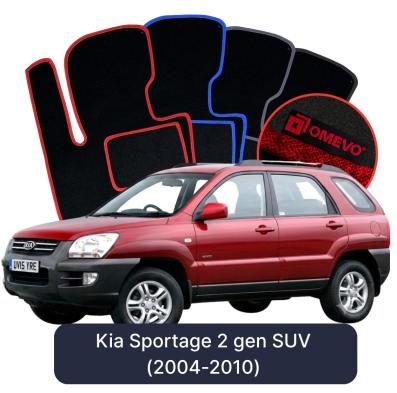 Velúrové autokoberce OMEVO pre Kia Sportage 2 gen SUV (2004-2010)
