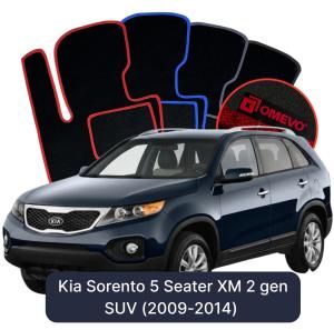 Velúrové autokoberce OMEVO pre Kia Sorento 5-miestny XM 2 gen SUV (2009-2014)