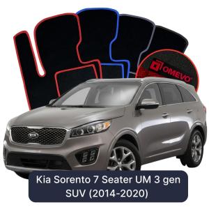 Velúrové autokoberce OMEVO pre Kia Sorento 7 mest UM 3 gen SUV (2014-2020)