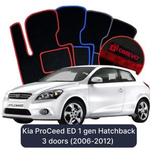Velúrové autokoberce OMEVO pre Kia ProCeed ED 1 gen Hatchback 3 dvere (2006-2012)