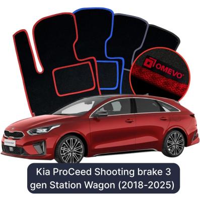 Velúrové autokoberce OMEVO pre Kia ProCeed Shooting brake 3 gen Kombi (2018-2025)