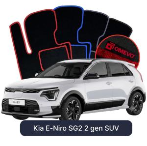 Velúrové autokoberce OMEVO pre Kia E-Niro SG2 2 gen SUV (2022-2025)