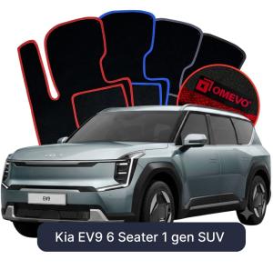 Velúrové autokoberce OMEVO pre Kia EV9 6-miestny 1 gen SUV (2023-2025)
