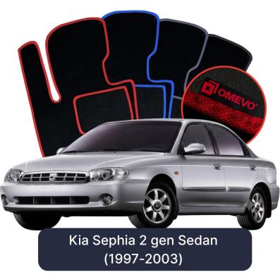 Velúrové autokoberce OMEVO pre Kia Sephia 2 gen Sedan (1997-2003)