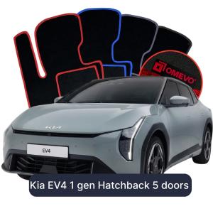Velúrové autokoberce OMEVO pre Kia EV4 1 gen Hatchback 5 dverí (2025-2026)