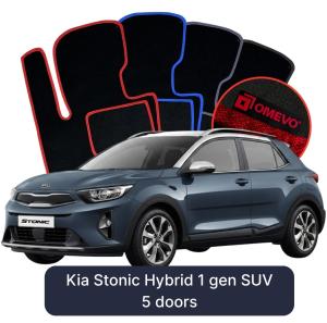 Velúrové autokoberce OMEVO pre Kia Stonic Hybrid 1 gen SUV 5 dverí (2017-2024)