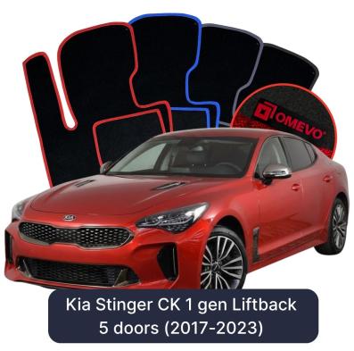 Velúrové autokoberce OMEVO pre Kia Stinger CK 1. gen Liftback 5 dverí (2017-2023)