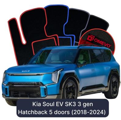 Velúrové autokoberce OMEVO pre Kia EV9 GT-Line 6-miestny 1 gen SUV (2023–2025)