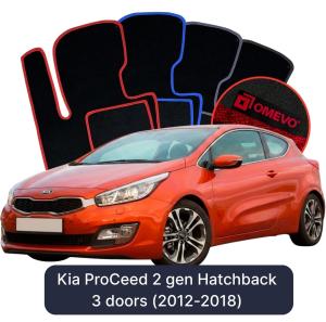 Velúrové autokoberce OMEVO pre Kia ProCeed 2 gen Hatchback 3 dvere (2012-2018)