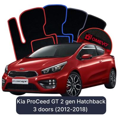 Velúrové autokoberce OMEVO pre Kia ProCeed GT 2 gen Hatchback 3 dvere (2012-2018)