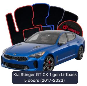 Velúrové autokoberce OMEVO pre Kia Stinger GT CK 1 gen Liftback 5 dverí (2017-2023)