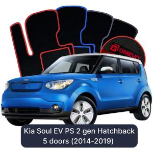 Velúrové autokoberce OMEVO pre Kia Soul EV PS 2 gen Hatchback 5 dverí (2014-2019)