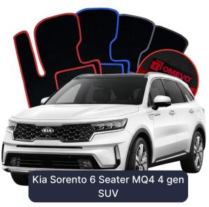 Velúrové autokoberce OMEVO pre Kia Sorento 6-miestny MQ4 4 gen SUV (2020-2025)