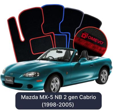 Velúrové autokoberce OMEVO pre Mazda MX-5 NB 2 gen Cabrio (1998-2005)