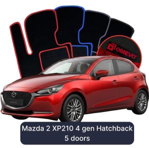 Velúrové autokoberce OMEVO pre Mazda 2 XP210 4 gen Hatchback 5 dverí (2022-2025)