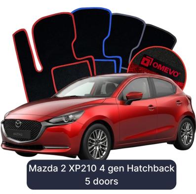 Velúrové autokoberce OMEVO pre Mazda 2 XP210 4 gen Hatchback 5 dverí (2022-2025)