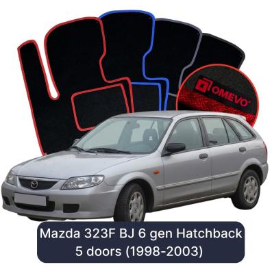 Velúrové autokoberce OMEVO pre Mazda 323F BJ 6 gen Hatchback 5 dverí (1998-2003)